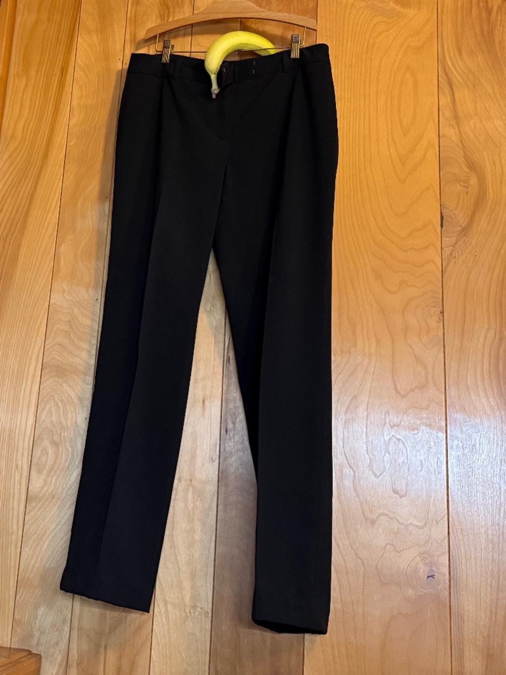 Rafaella Straight-Leg Black Trouser - Size 10